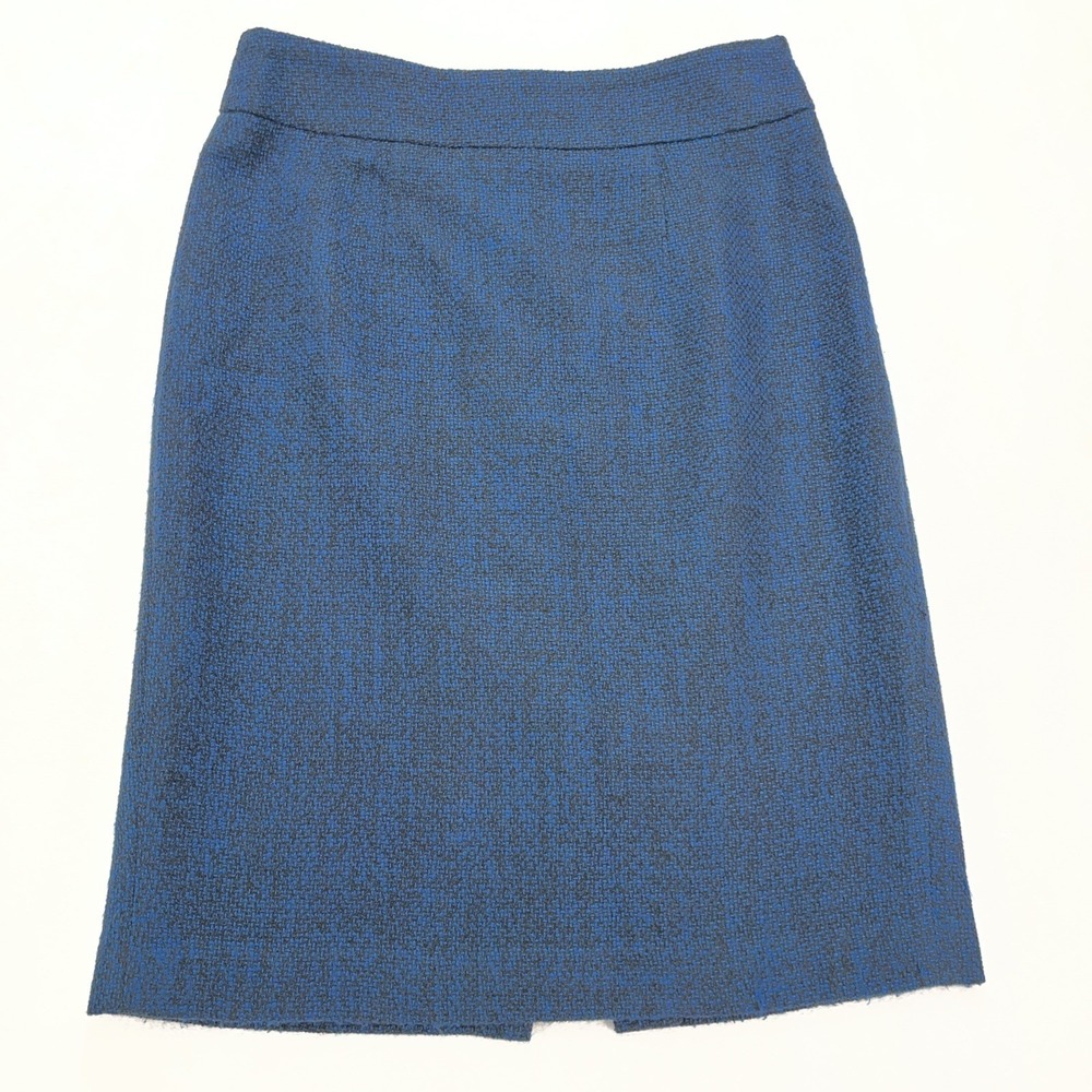 Banana Republic Wool Blend Pencil Skirt Womens 0 Blue Career Work Professional